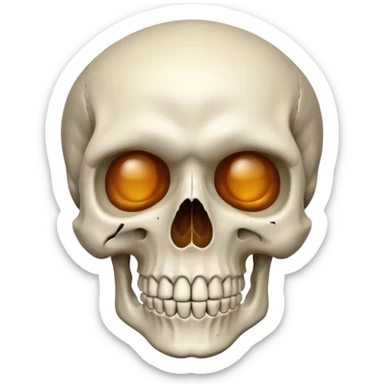Una calavera combinado con el emoji de 🤨 sticker