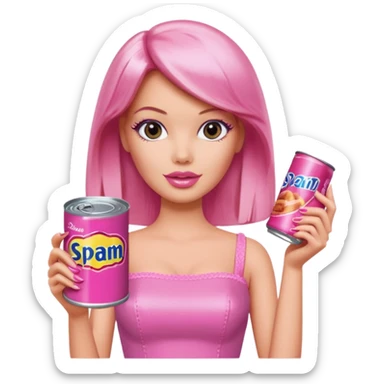Matisse barbie slop style pink SPAM sticker