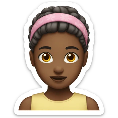 girl with headband sticker