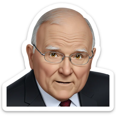 bald old man in suit sticker
