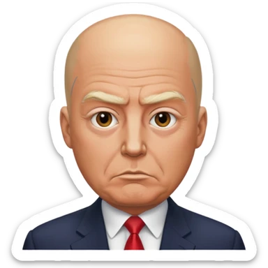 President Trump is bald  sticker