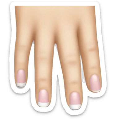 French tip toe nails sticker