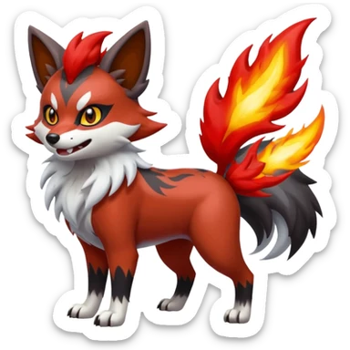 Lycanroc-Zorua-Litten-Mightyena-fusion sticker