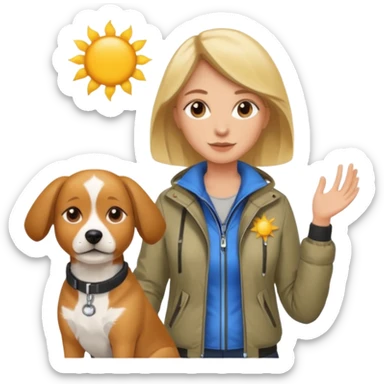 Dog Walker woman sticker