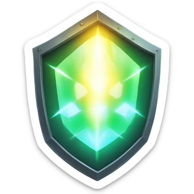 A glowing, hexagonal energy shield surrounds you, blocking incoming attacks. sticker