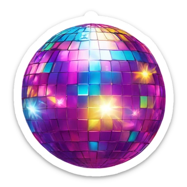 Lisa Frank disco ball ￼￼ sticker