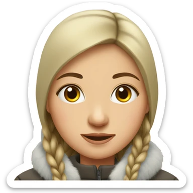 Russian girl in Siberia sticker