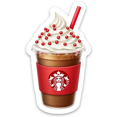 Iced Christmas Starbucks coffee sticker