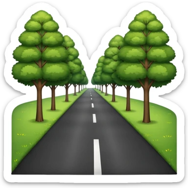 scenic country road sticker