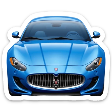 Blue Maserati sticker
