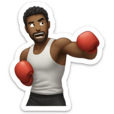 punch fight sticker