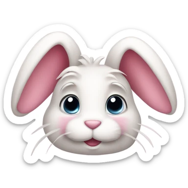 Sweet pink bunny sticker