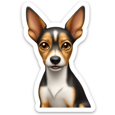 fox toy terrier sticker