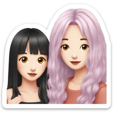 Jisoo with lisa sticker