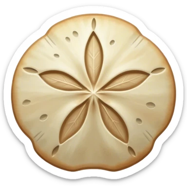 aesthetic beige sand dollar sticker