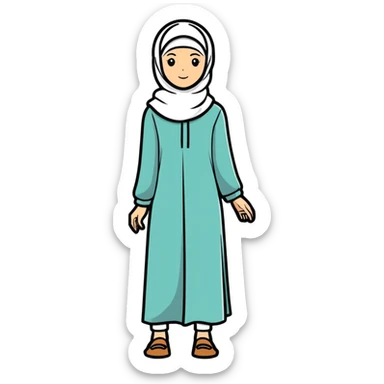 Kopftuch Und lange Kleidung  sticker