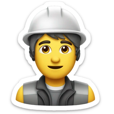 Ingeniero con casco ebrio sticker