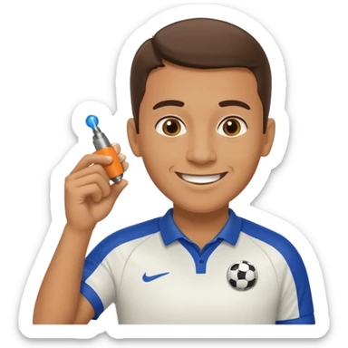 soccer coach whistle sticker