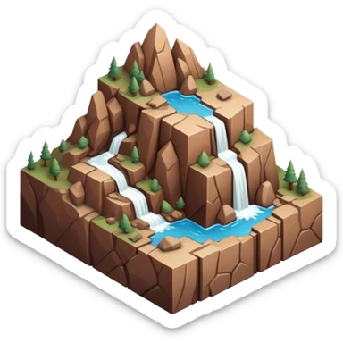 isometric rugged terrain tile sticker