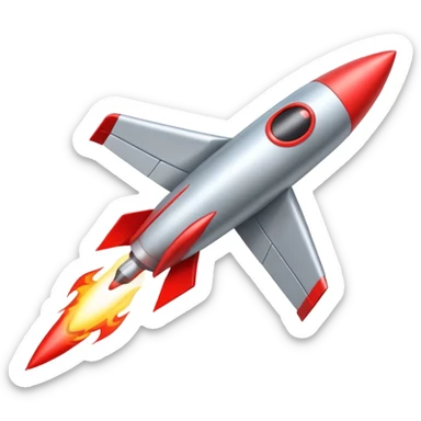 a missile with a red tip sticker