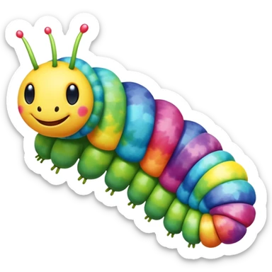 Tie dye caterpillar sticker