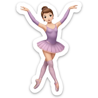 Ballet dancer in over the knee socks and brown hair sticker