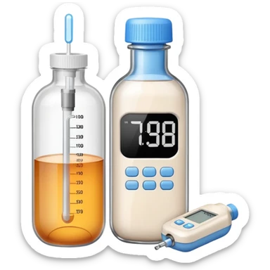 insulina e medidor de glicose sticker