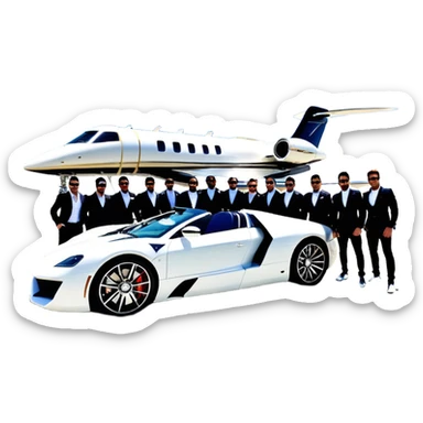 Grant Cardone, Tai Lopez, Josh King Madrid, Alex Hormozi, Iman Gadzhi, Daniel G, Branden Condy, Patrick Bet-David, Dan Henry, Luke Belmar, Shelby Sapp, Leila Hormozi, Tefi Valenzuela, business, influencers, friends, rich millionaire success lifestyle, private jet , supercars, success, sales sticker