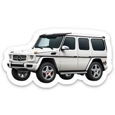 White Mercedes sticker