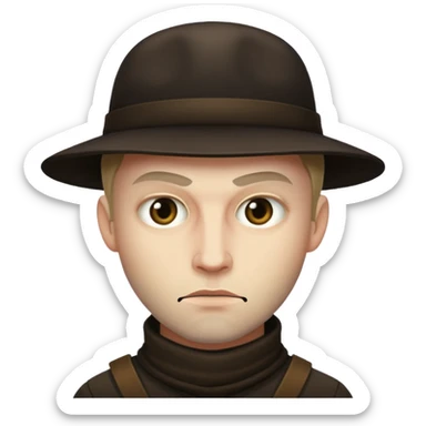 museum robber face sticker