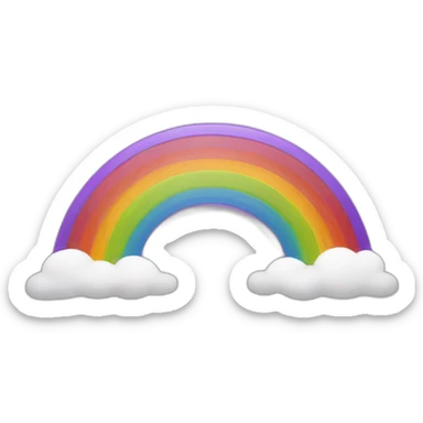 rainbow with 7 colors sticker