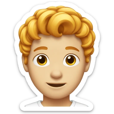 Redhead boy with blond streak of hair sticker