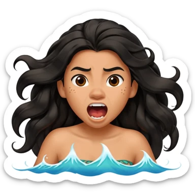 disney moana screaming sticker