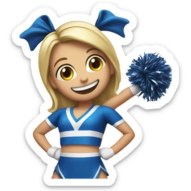 Cheer leader in a stunt sticker