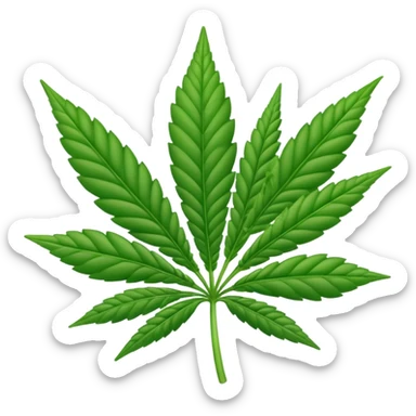 emoji de marihuana sticker