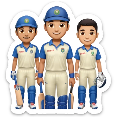 make an imoji with dhoni virat and shubman gill sticker
