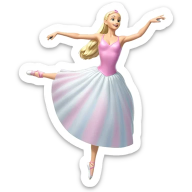 ballerina by the waterfall sticker