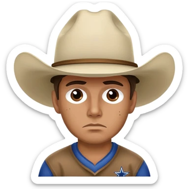 Sad Dallas cowboy sticker