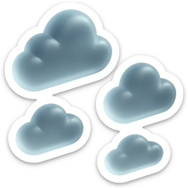 matte glass style clouds soft translucent sticker