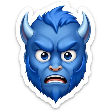 Duke university blue devil mascot crying sticker