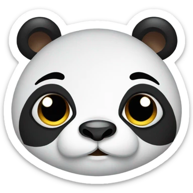 cute panda face  sticker