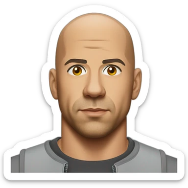 actor vin diesel serious sticker