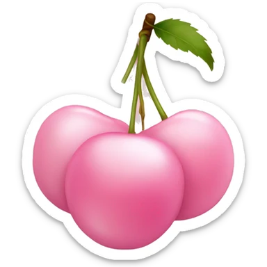 light pink cherry sticker