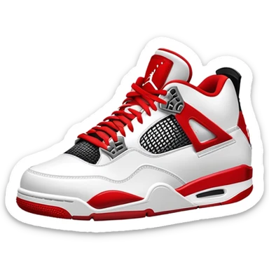  red air Jordan 4 red laces sticker