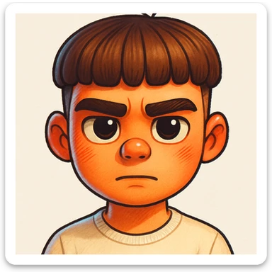 Transform this photo into a 3D emoji style portrait with drawn details, keeping the main facial features and expression, with a smooth, rounded, cartoon-like look, vibrant colors, and visible hand-drawn accents. The style should resemble a 3D emoji but with hand-drawn artistic touches and vibrant colors. sticker