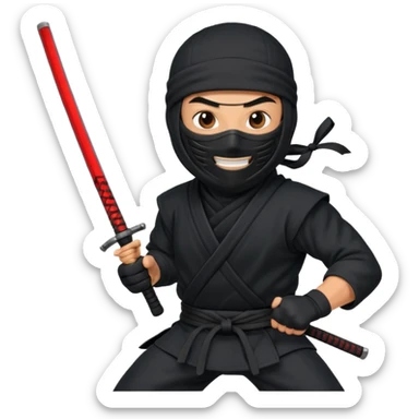 Faz um ninja rindo sticker