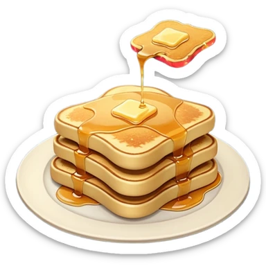 a pancake on toast in the space sticker