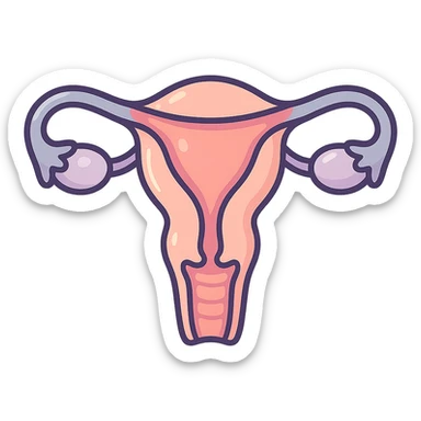 female uterus, very detailed, anatomically accurate shape, detailed shadows and highlights, thin clean contours, soft rounded shapes, pastel palette #98B5BC, #B5B3C1, #C9A3C9, #E4C0CA, #F7DCD1, #F7C0AA, modern Japanese pop art and sticker aesthetic, soft lighting, transparent background sticker