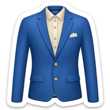 plain isolated blue blazer sticker