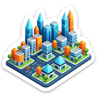 futuristic neighborhood sticker